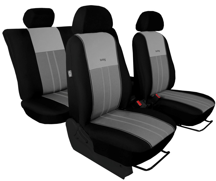 Autopotahy Nissan Qashqai I, bez zadní loketní opěrky, od r. 2006, DUO TUNING stříbrnošedé