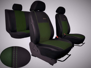 Autopotahy HYUNDAI i20 II, od r. v. 2014-2020, EXCLUSIVE kůže a alcantara zelené