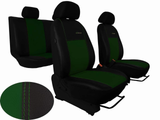 Autopotahy HYUNDAI i20 II, od r. v. 2014-2020, EXCLUSIVE kůže zelené