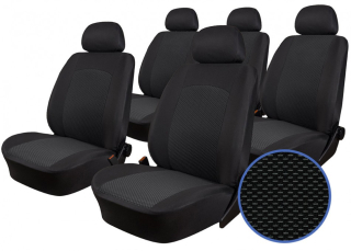 Autopotahy TOYOTA PROACE CITY, 5 SAMOSTATNÝCH SEDAČEK, od r. 2018, Dynamic žakar tmavý