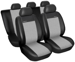 Autopotahy Renault CLIO III, od r. 2005-2012, Eco kůže + alcantara šedé