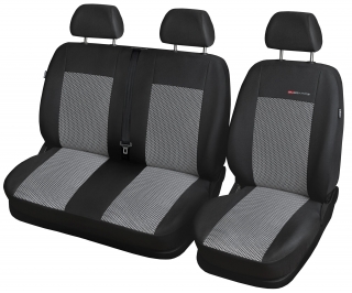 Autopotahy VOLKSWAGEN T6 TRANSPORTER, MULTIVAN, 3 místa, od r. 2015-2022, šedo černé