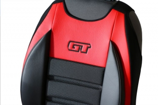 Ergonomický potah na 1 sedadlo GT ERGONOMIC LEATHER, červený